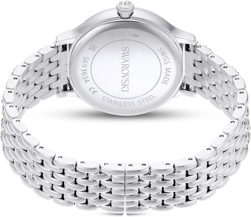 Imber Orologio, con Cristalli Cry, Swiss Made, Meccanismo al Quarzo, Impermeabile Fino a 50 m, Finitura in Acciaio Inossidabile, 31 x 31 mm, 8 mm, 14,3-16,6 cm, 1,4 cm