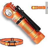 ACEBEAM H16 650 High Lumens Rechargeable Led Headlamp, 90 Degree EDC AA Right Angle Flashlight with Magnetic Base, Pocket Min
