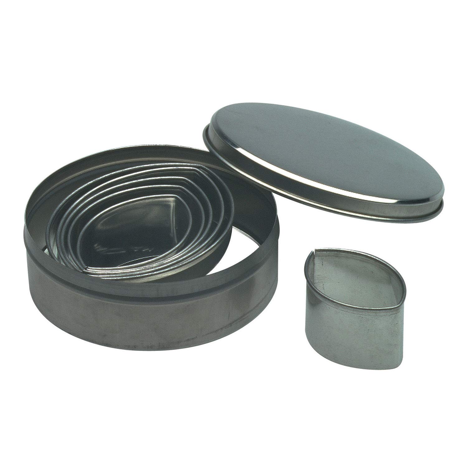 PIAZZA Set of 6 oval pastry cutters - tin