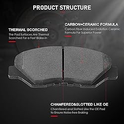 cciyu D943 D865 8pcs Front & Rear Ceramic Brake