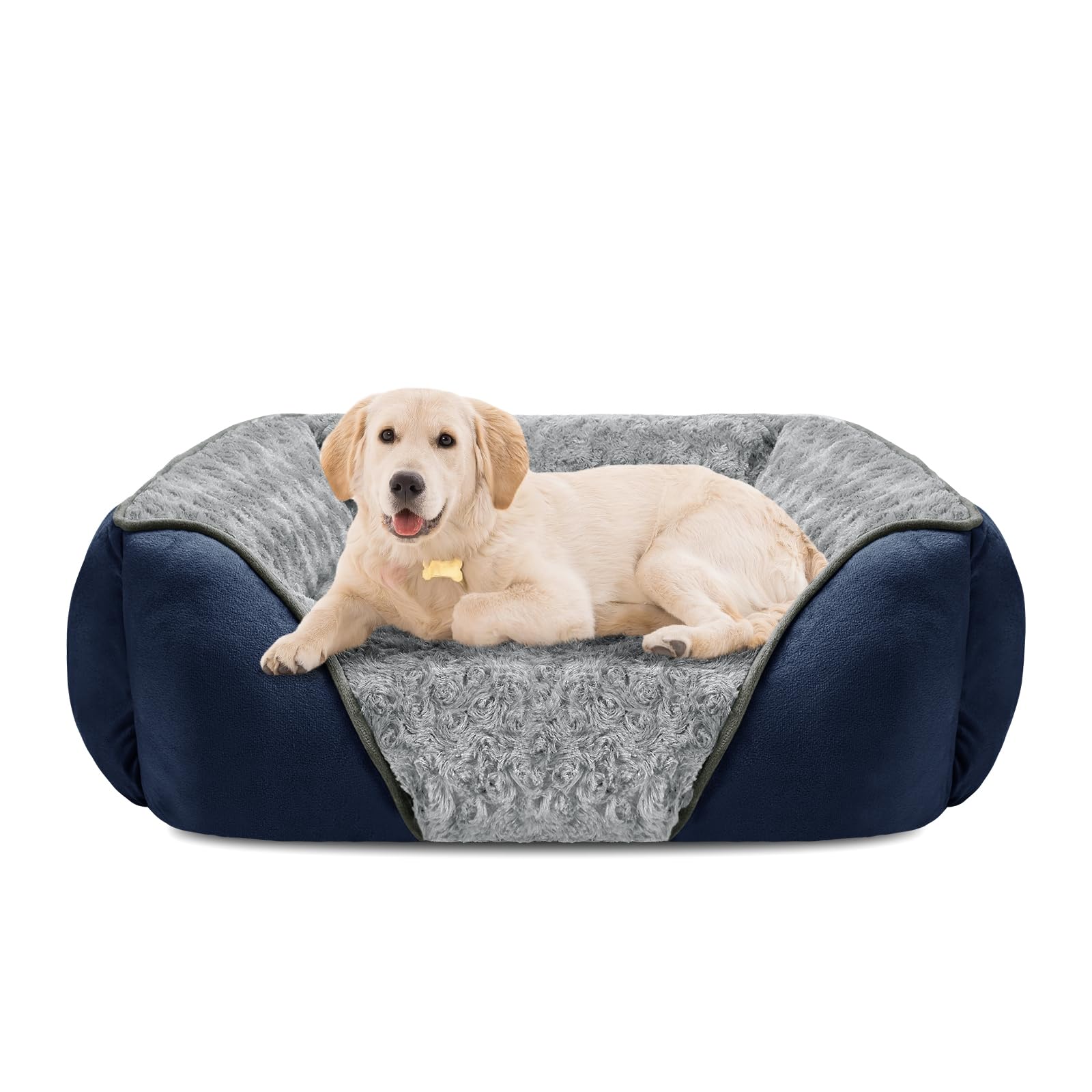 Photo 1 of INVENHO Large Dog Bed Rectangle Washable Orthopedic Soft Calming Sleeping Durable Pet Cuddler with Anti-Slip Bottom