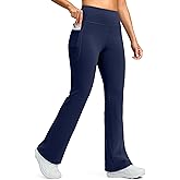 G Gradual Women's Fleece Lined Pants High Waist Winter Thermal Warm Flare Leggings Hiking Yoga Pants Women with Pockets