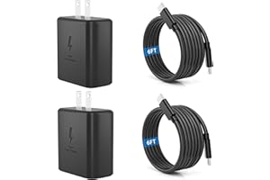 NNQEKBUF 2025 New 45W Super Fast Charger Type C USB C Android Charger with C to C 6FT Long Type C Fast Charging Cable 2Pack for Samsung Galaxy S25/S25+/S25 Ultra/S24/S24+/S24 Ultra/S23/S23+/S23 Ultra/S22/S21