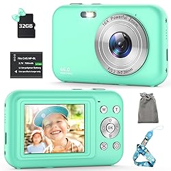 Digital Camera, Kids Camera with 32GB Card, FHD