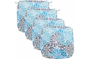 JMGBird Outdoor Patio Cushion Covers Pack of 4 Chair Seat Cushion Covers Waterproof Patio Cushion Covers with Zipper 22x20x4