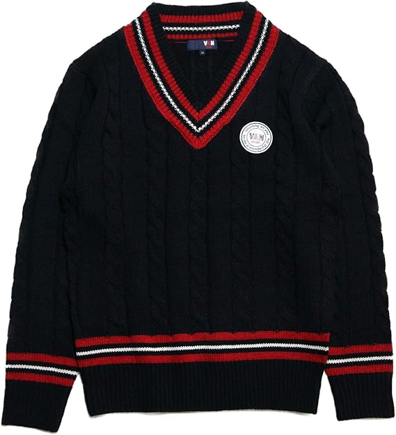 Amazon ヴァンクラブ Van Club チルデンセーター メンズ L ネイビー ニット Sweater ケーブルニット セーター 通販