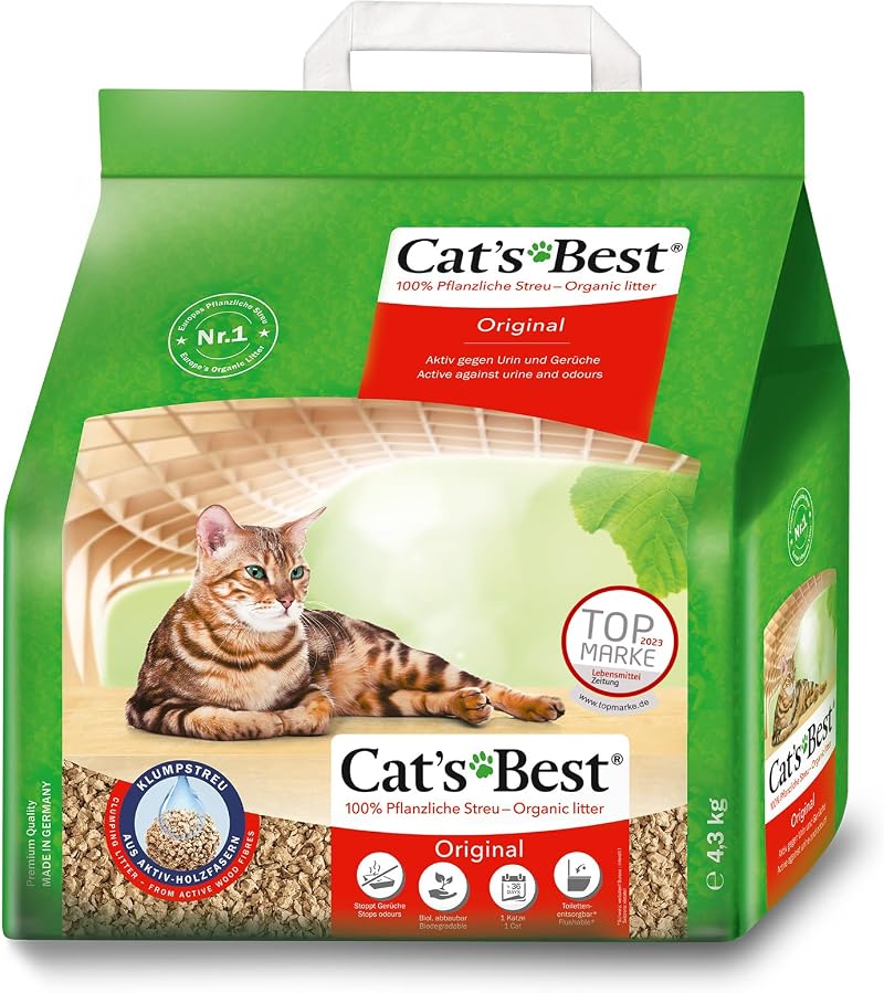 Cat's Best OkoPlus Clumping Wood Litter 4.3 kg Cat's Best
