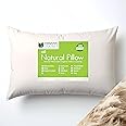 ORGANIC TEXTILES 100% Natural Kapok Pillow for Sleeping with Organic Cotton Cover, (King Size), GOTS Certified, Adjustable Loft, Cooling and Breathable, Easy Care, Back, Side, and Stomach Sleeper