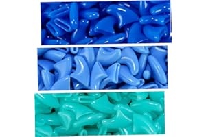 zetpo 60 pcs Cat Nail Caps | Cat Claw Covers | with Adhesives and Applicators (XS, Blue, Sky Blue, Turquoise)