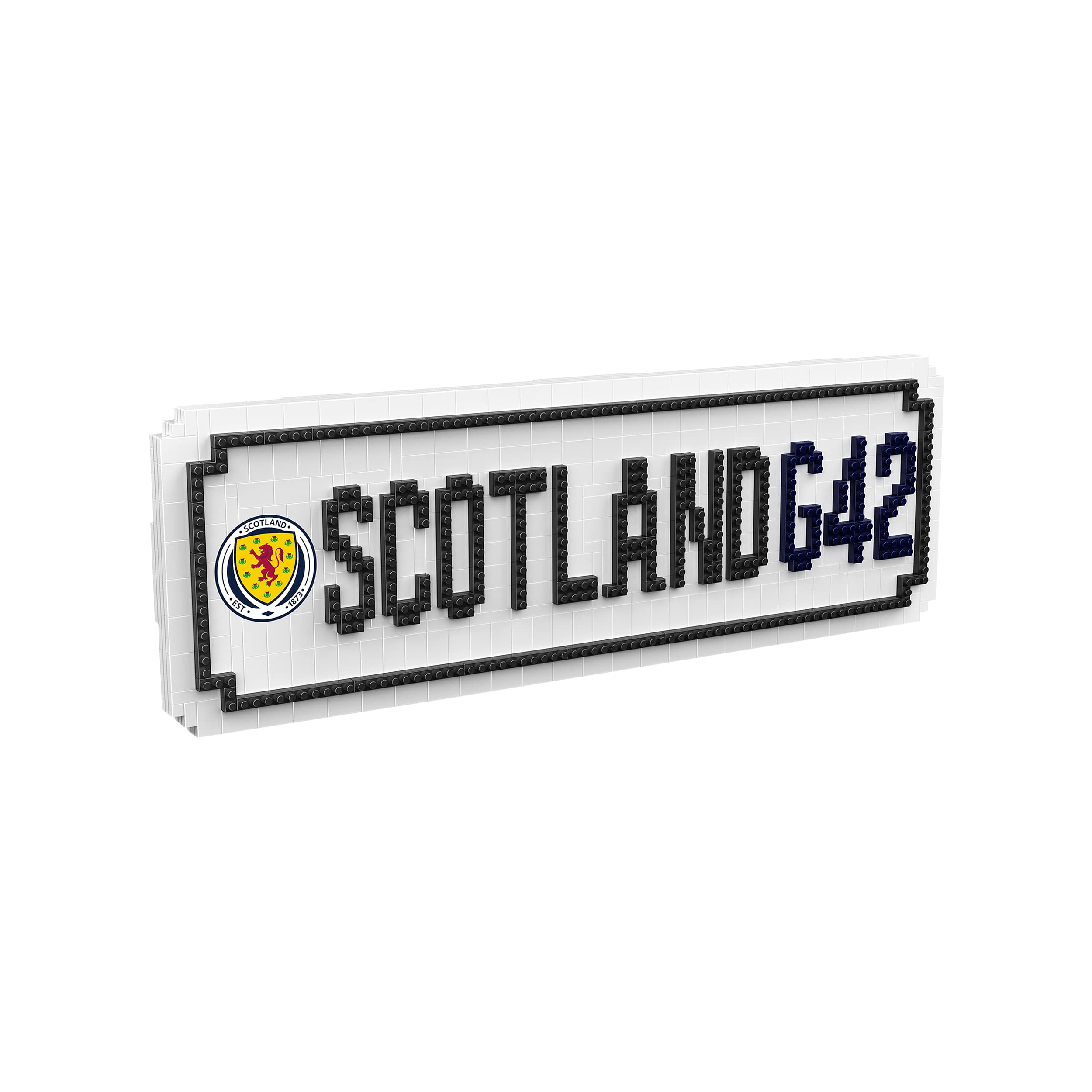 FOCO Officially Licensed Scotland BRXLZ Street Wall Sign 3D Bricks Construction Toy Model