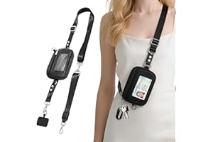Cell Phone Lanyard Crossbody with Wallet, Adjustable Phone Strap with Detachable Wallet Pouch