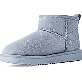 OOW 100% Genuine Suede Ankle Low Boots for Women Short Winter Snow Boot with Cozy Fur Lined