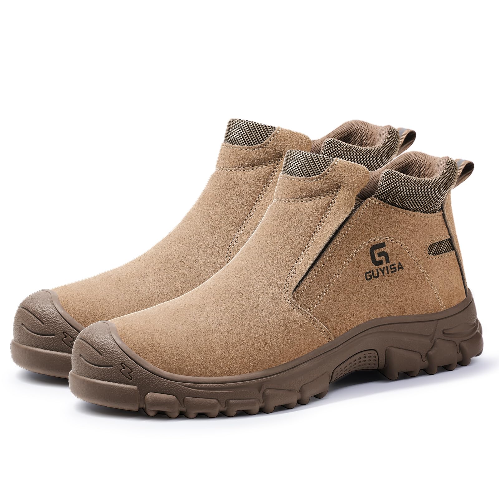 Photo 1 of SFSDOUN Welding Boots for Men Slip On Work Boots for Men Fireproof Steel Toe Boots Men's Steel Toe Shoes Indestructible Safety Toe Shoes Construction Boots for Welder Men's Work Shoes. / SIZE 270