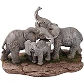 Comfy Hour Our Cute Elephant Friends Collection, Figurine Statue Sculpture, Stone Resin (Elephant Friends and Family)