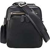 Jack&Chris Leather Messenger Bag for Men, Man Purse Crossbody Bags for Work Business