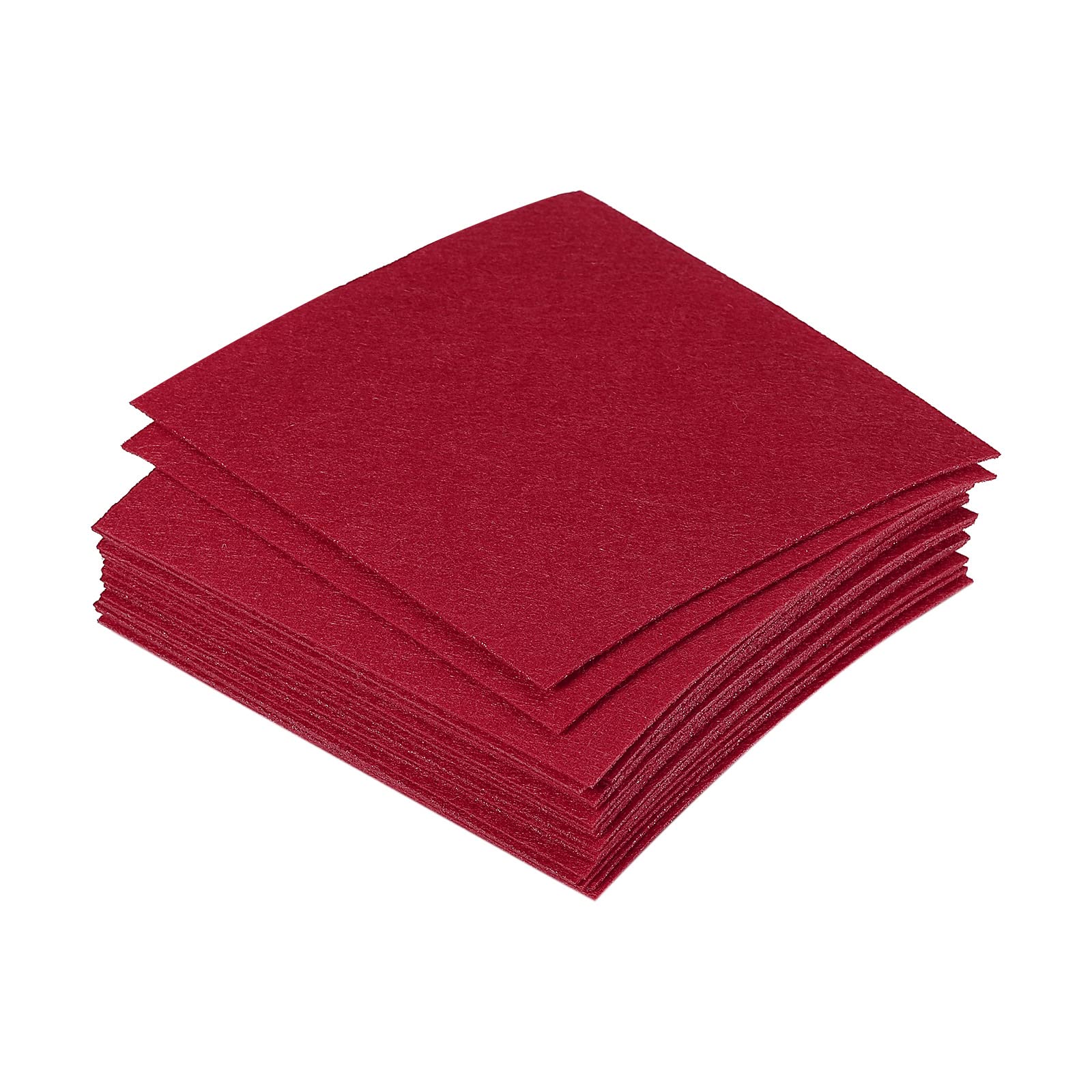 PATIKIL Soft Felt Sheets Fabric Craft Sheets Dark Red 4 Inch x 4 Inch for DIY Hobby Decorate Pack of 18