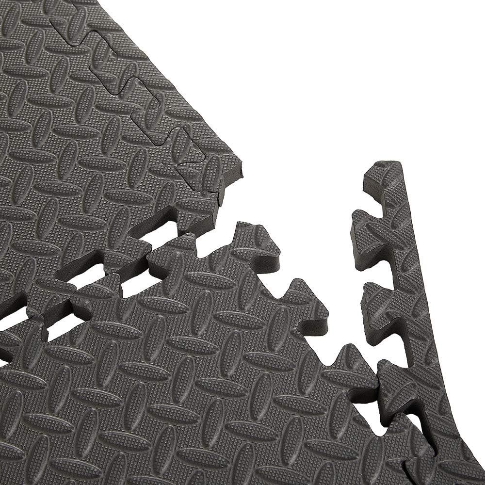 PAPABABE Puzzle Exercise Mat with EVA Foam Interlocking Tiles for MMA Exercise, Gymnastics and Home Gym Protective Flooring, 3/4'' Thick, 24 Square Feet: Sports & Outdoors