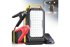 AUXITO Jump Starter: 7000A Portable Car Battery-Jumper for All Gas or up to 12L Diesel, 3 in 1 Multi-Function 12V Auto Battery Booster Jump Box with 4000LM Camping Light and 16000mAh Power Bank