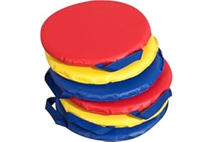 Children's Factory 12" Square Kids Floor Cushions, Flexible Classroom Seating, Sit Upon for Kids, Set of 6
