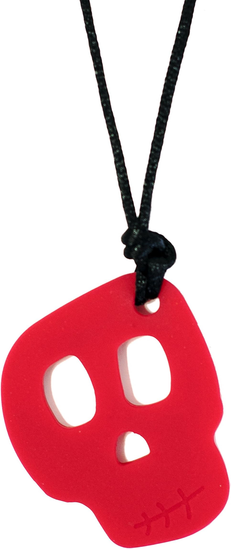 Skull Pendant - Fierce - Chew Necklace for Sensory, Oral Motor, Anxiety, Autism, ADHD