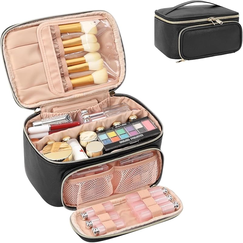 Ethereal Travel Makeup Bag Large Capacity Water-Resistant Cosmetic Case