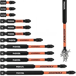 LOZAGU 12-Piece Phillips Bits #2 Impact