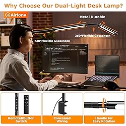 LED Desk Lamp for Home Office, Eye-Caring Desk