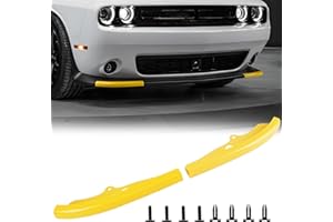 TENGBASE Front Bumper Lip Splitter Cover, for 2015-2023 Dodge Challenger, R/T GT SRT, 2PCS, Yellow