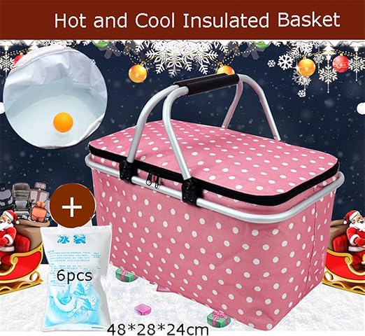 Bolsa Térmica 32L Aluminio Plegable Bolsa Térmica Resistente Tote ...