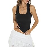 EasyGala Womens Cotton Ribbed Square Neck Tank Tops Racerback Sleeveless Cami Shirts Slim Fit Summer Basic Clothes 2026
