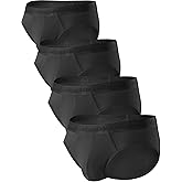 DAVID ARCHY Men's Briefs Modal No Fly Underwear Support Pouch Soft Comfort Briefs for Men 4 Pack