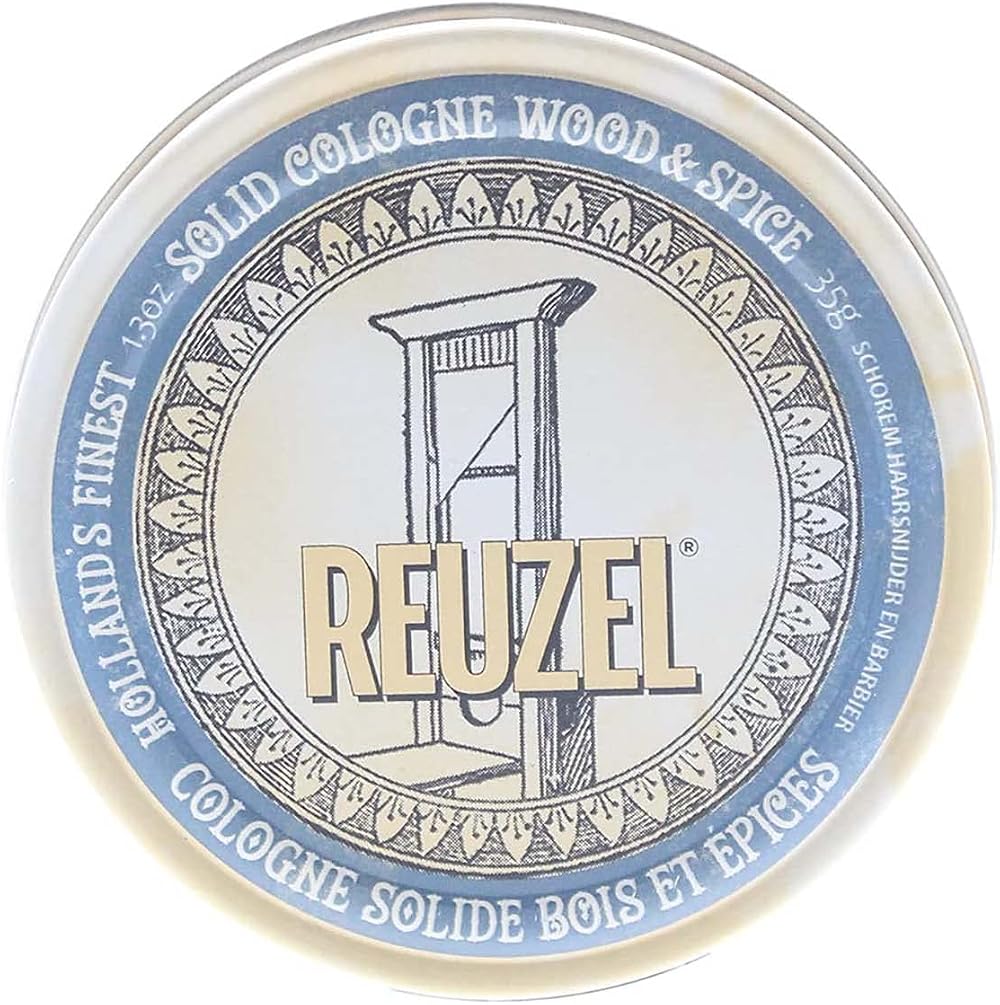 Reuzel Solid Cologne Wood Spice 35g Wax Based Long Lasting Mens Fragrance