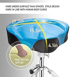 Vhffoso Drum Throne, Height Adjustable Drum Stool