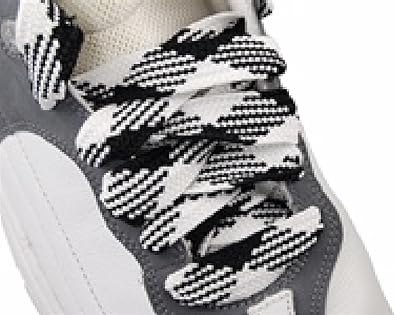 black and white shoelaces