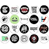 EMO BANDS button pin set of 20 1"inch (25mm) Punk Indie Rock Alternative