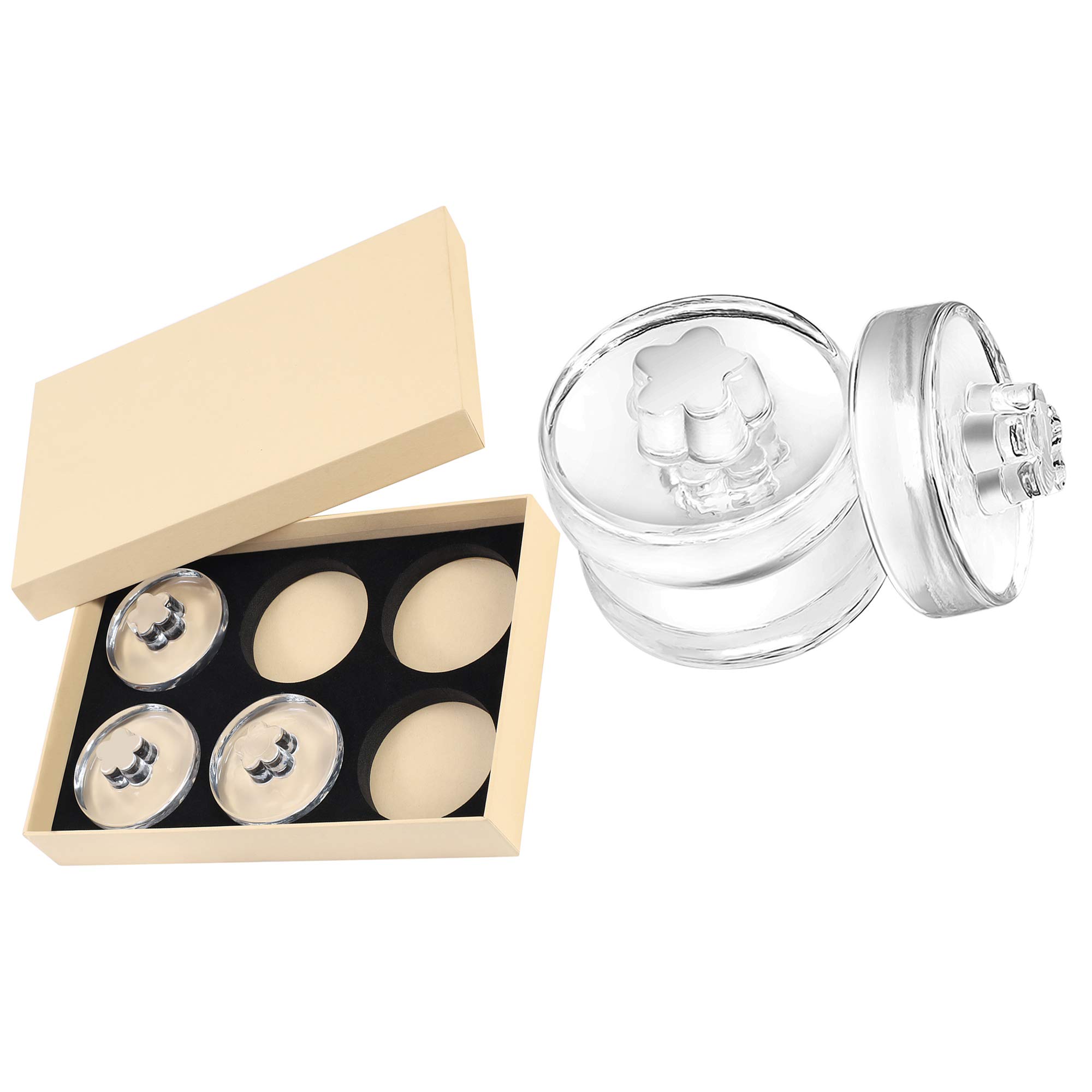 Fermentation Weights with Easy Grip Handles Sauerkraut Kimchi Pickles Preservation Canning and More Home Fermented Foods Glass Fermenting Lids Dishwasher safe for Wide Mouth Mason Jars(6 Packs)