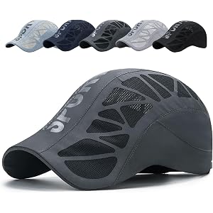 Breathable Sport Cap, Quick Dry Hiking Cap for Men and Women, Adjustable Fit, Breathable Hats for Men for Hiking and Fishing
