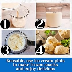 Creami Pints and Lids for Ninja - 4 pack Creamy