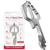KeySmart Multitool Pro - 18-in-1 Multifunction Key Shaped Tool Pocket Multi-Tool Key Chain Bottle Opener Keychain, Key Multitool Keychain for Men Gift, EDC Gear Keychain Accessories