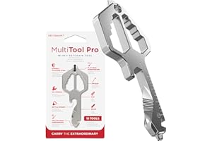 KeySmart Multitool Pro - 18-in-1 Multifunction Key Shaped Tool Pocket Multi-Tool Key Chain Bottle Opener Keychain, Key Multit