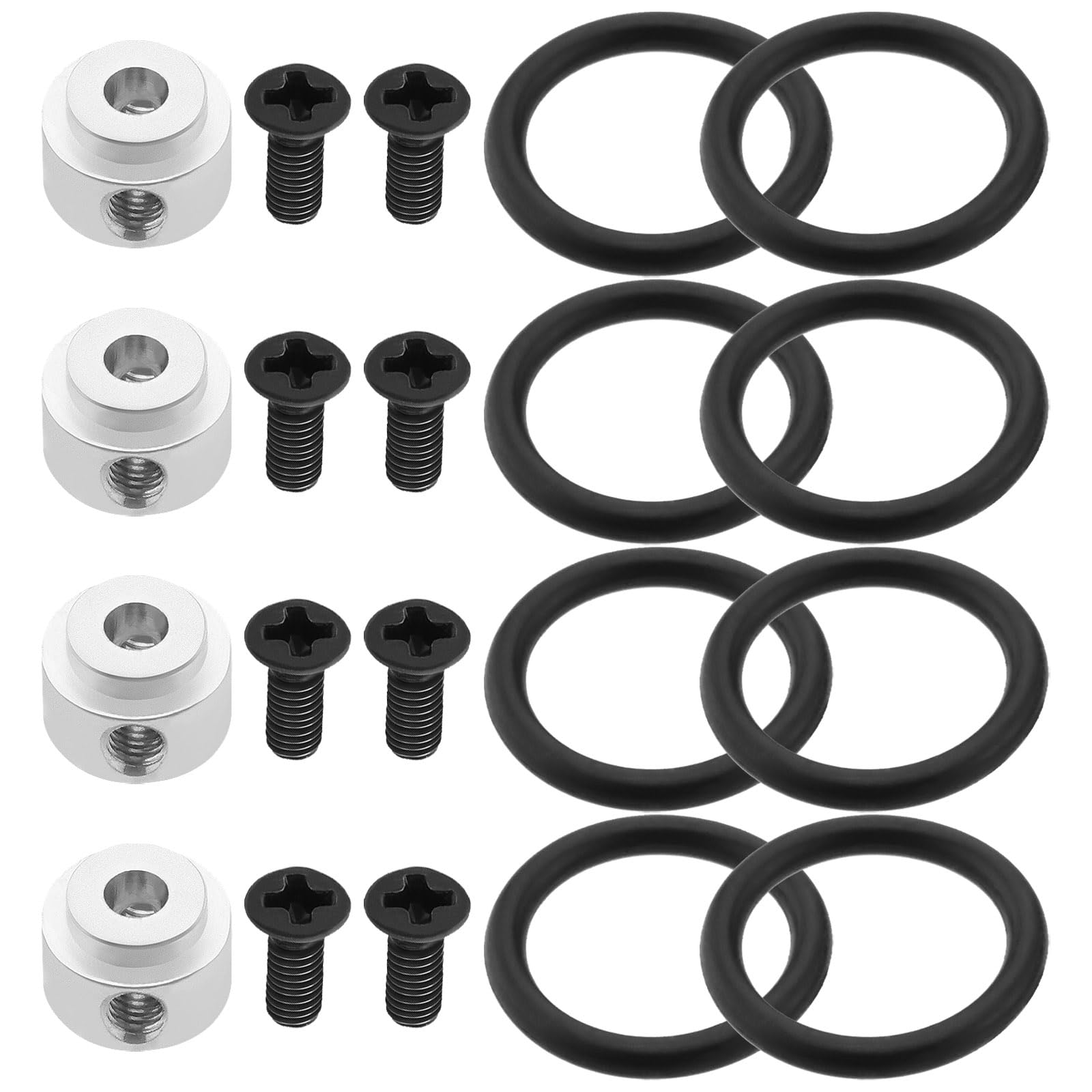 OTOTEC 8 Sets RC Airplane Propellers 3.17mm Prop Protector with Screws Rubber O-Ring Kit for Electric Engines Brushless Motor Shaft E Airplane Replacement Parts