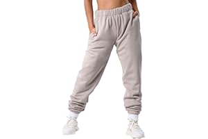 Kamo Fitness CozyTec High-Waisted Sweatpants for Women Baggy: Comfy Lounge Pants with Pockets Crafted from Soft Thick Fleece