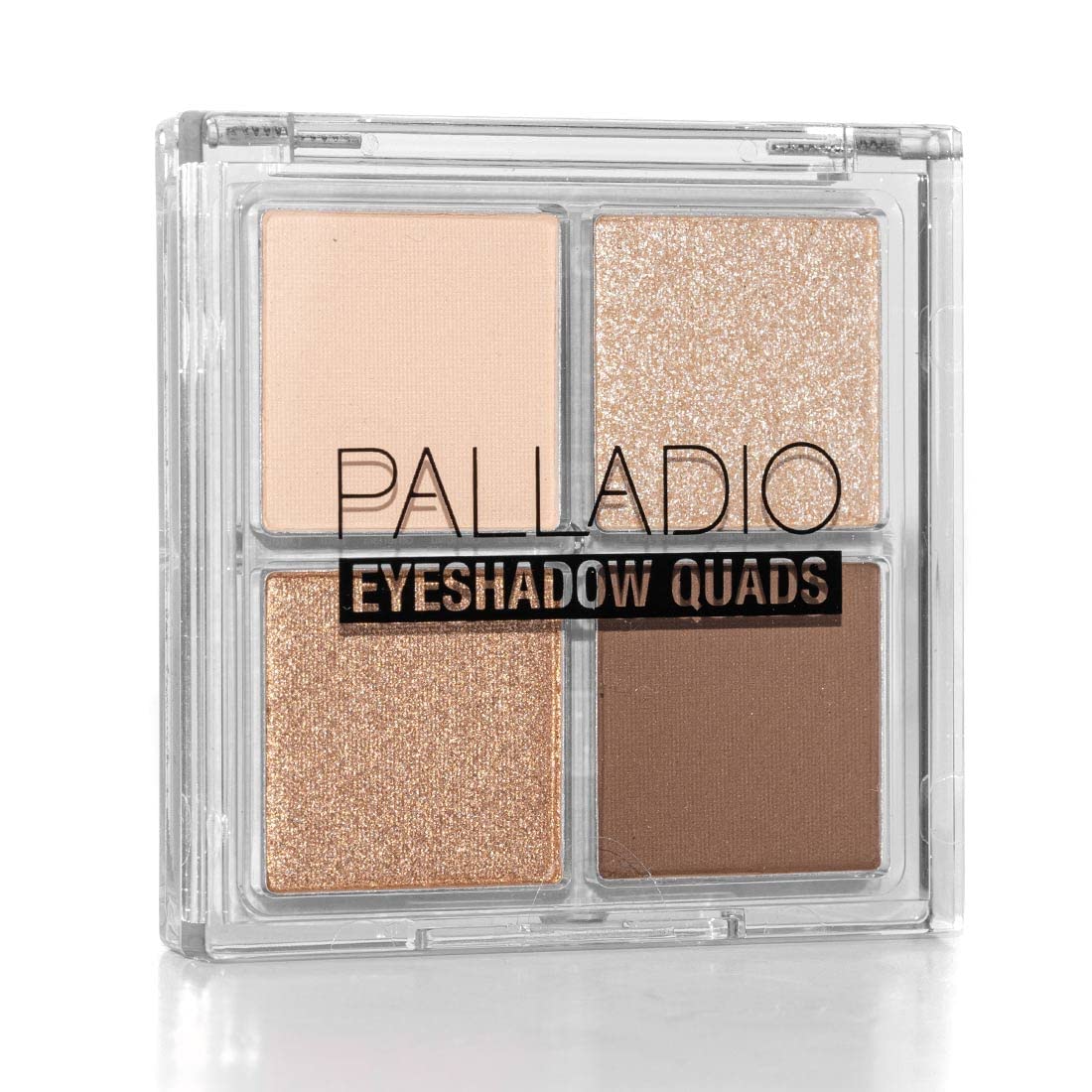 Palladio Eyeshadow Quads, Velvety Pigmented Blendable Matte, Metallic & Shimmer Finishes, Creamy Formula, Four Way Quad Eye Shadow Palette, Talc-Free (Miss Popular)