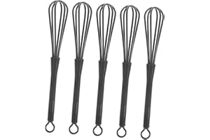 HEALEEP 5pcs Semi-Automatic Plastic Whisk Small Stirrer Tools for Hair Dye and Cooking Hand Mixer for