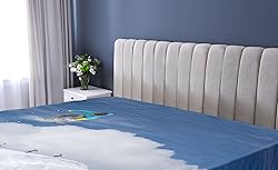 Ambesonne Winter Fitted Sheet, Flying Snowboarder
