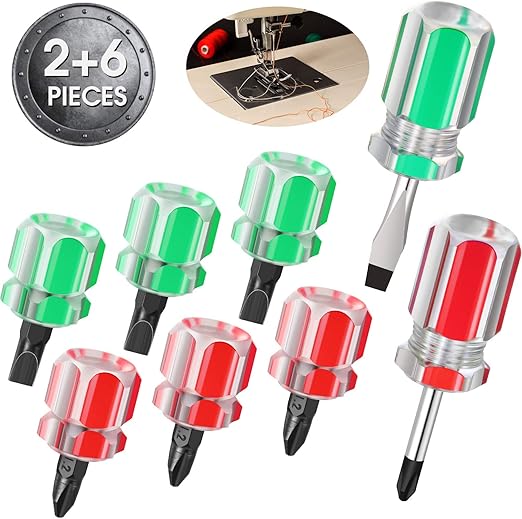 8 Pieces Sewing Machine Screwdriver Mini Screwdriver Set Ultra Short