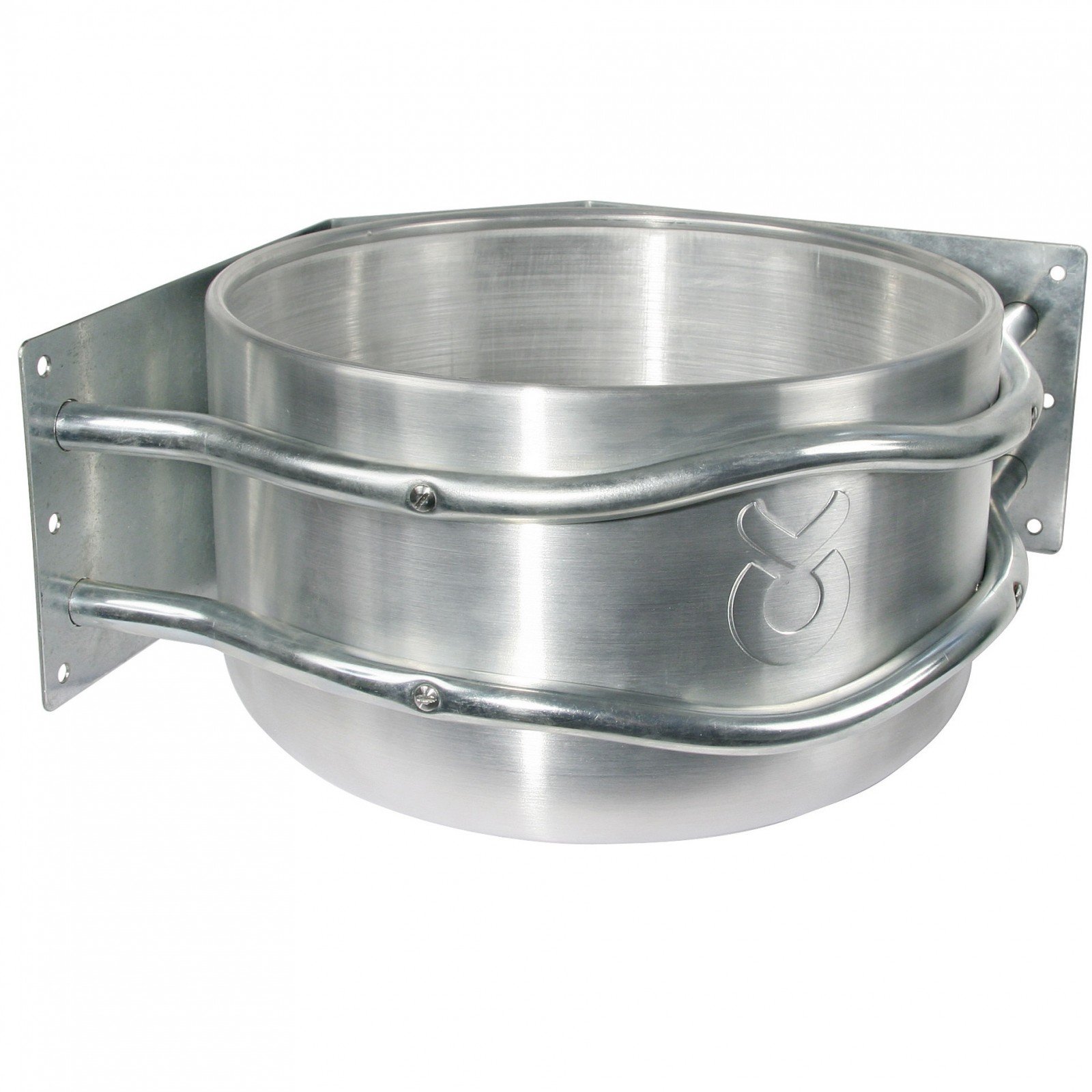 Kerbl 32496 Aluminium Feeding Trough approximately 18 Litres Corner Mount with Drain โ image 1