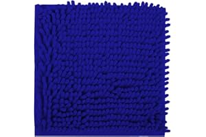 AUECOOME Locker Rug School Rugs Carpet Chenille 100% Microfiber Locker Carpet with Non Skid Backing Locker Decorations (Blue, 10x10Inches)