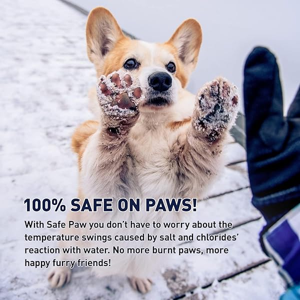 SAFE PAW -100% SAFE FOR PET PEOPLE PROPERTY PLANET, NO SALT NO CHLORIDE, VET APPROVED-SAFE FOR CAT & DOG PAWS