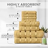 GC GAVENO CAVAILIA 8 Piece Egyptian Cotton Towels Ochre view 2